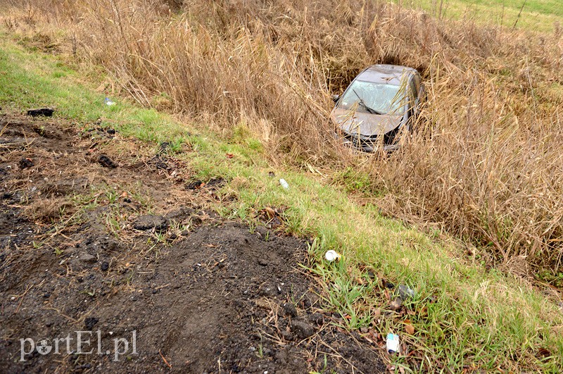 Toyotą wpadła do przydrożnego rowu zdjęcie nr 98365