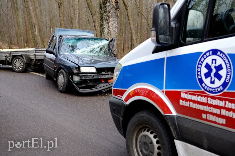 Nowe Monasterzysko: nissanem w drzewo zdjęcie nr 101079