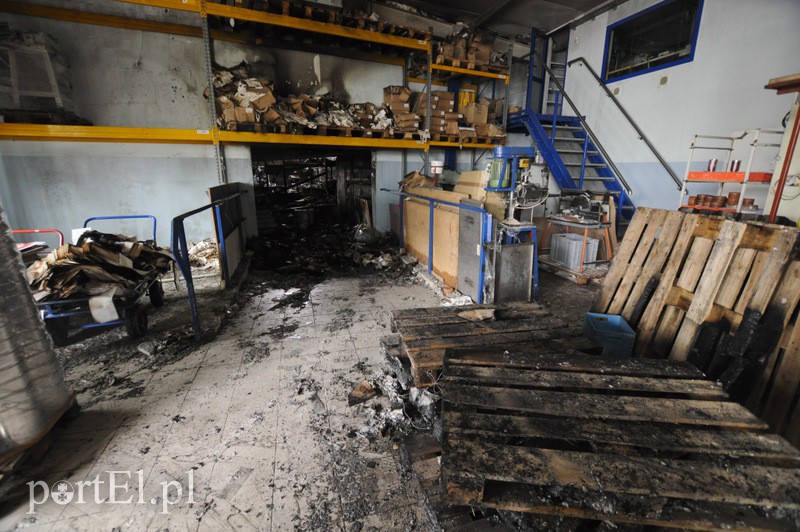 Elbląg Fabryka świec w Raczkach Elbląskich po pożarze