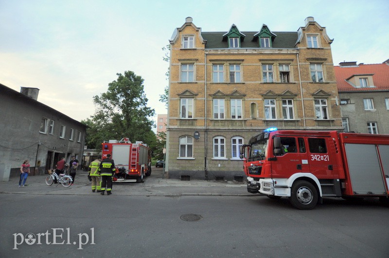 Elbląg  Pożar w budynku przy Kosynierów