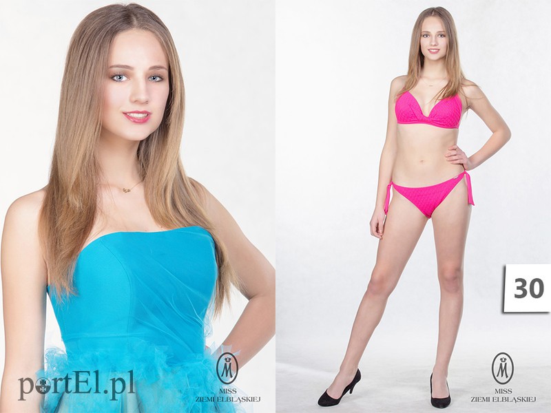 30. Karolina Skórowska jest nastoletnią finalistką.
Mieszka w Elblągu.
Wzrost: 177