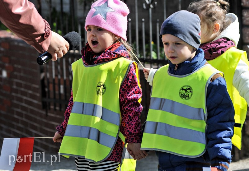 Przedszkolaki maszerowały z flagami zdjęcie nr 126460