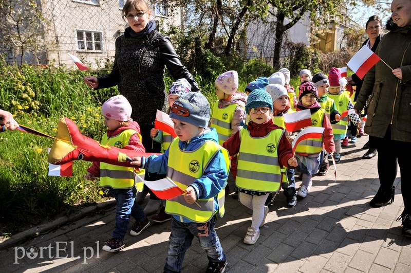 Przedszkolaki maszerowały z flagami zdjęcie nr 126457