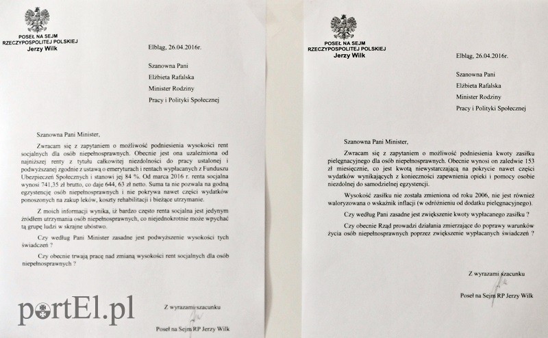 Przyszli do posła, zastali... dwie kartki zdjęcie nr 127976