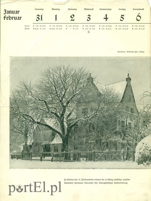 Niemiecki podpis pod zdjęciem: Na początku XVII wieku angielski kupiec Johannes Slocumbe, który osiedlił się w