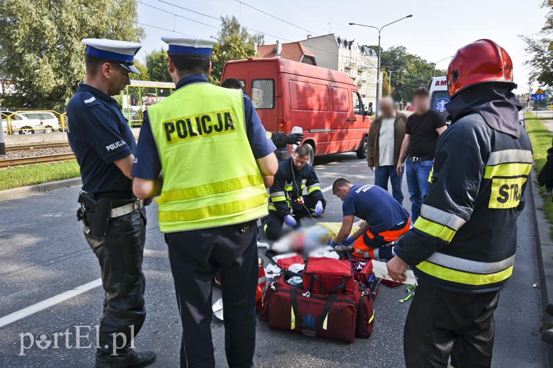 Elbląg  Potrącenie na Grunwaldzkiej
