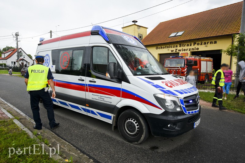 Elbląg Skuterem uderzyła w samochód dostawczy