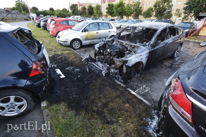 Elbląg Pożar bmw przy ul. Kossaka