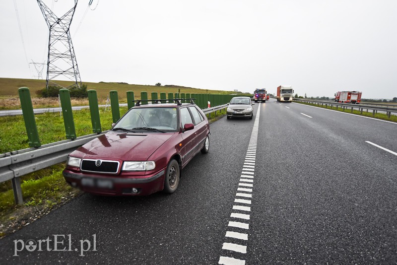 Kolizja przy holowaniu na S7 zdjęcie nr 159666