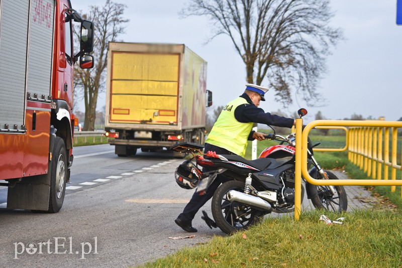 Zderzenie ciężarówki z motorowerem zdjęcie nr 162853