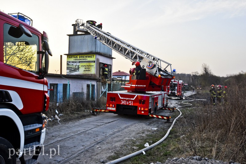 Pożar traw rozprzestrzenił się do stolarni zdjęcie nr 173034
