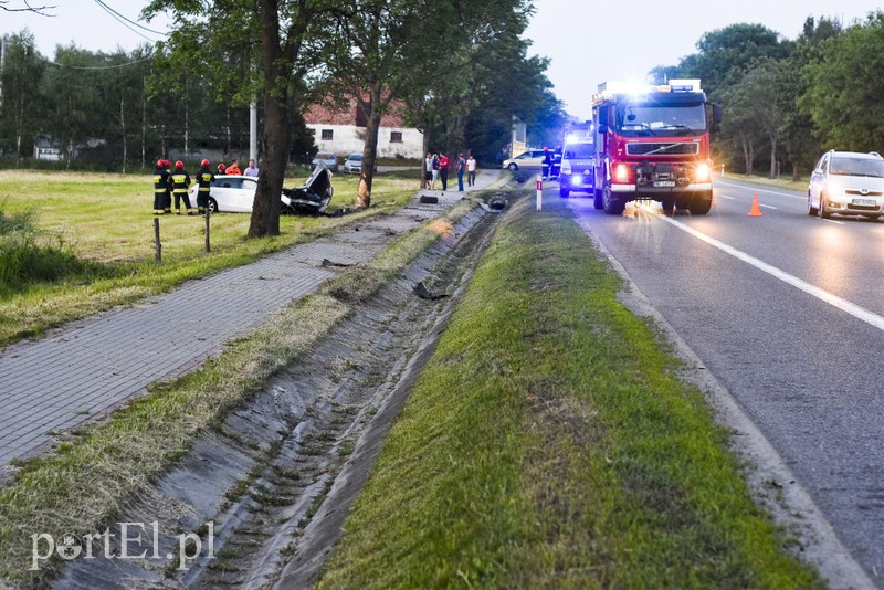 Zasnął za kierownicą i uderzył w drzewo zdjęcie nr 176200