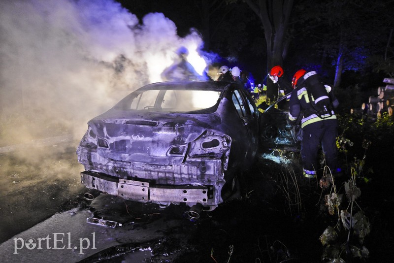 Infiniti spłonęło doszczętnie przy S22 zdjęcie nr 176462