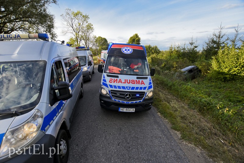Wjechała do rowu, trzy osoby trafiły do szpitala zdjęcie nr 184442