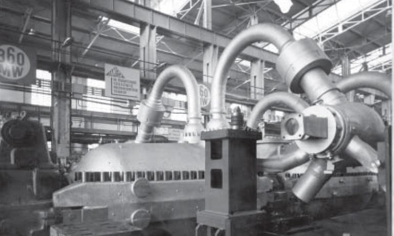 Turbina 360 MW uruchomiona w roku 1981w Elektrowni Bełchatów