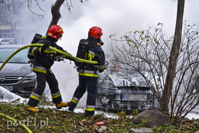 Pożar samochodu przy placu Grunwaldzkim zdjęcie nr 189507