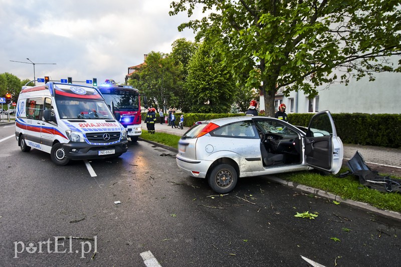 Ford uderzył w drzewo na ul. Płk. Dąbka zdjęcie nr 201928