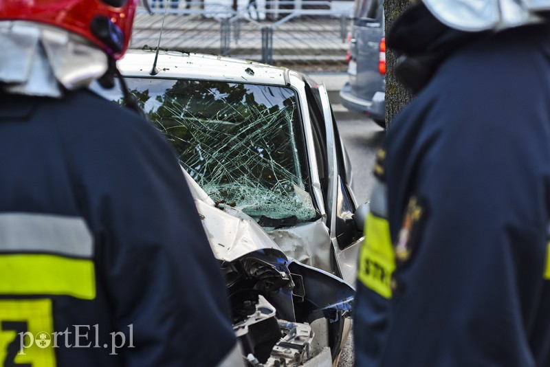 Ford uderzył w drzewo na ul. Płk. Dąbka zdjęcie nr 201936