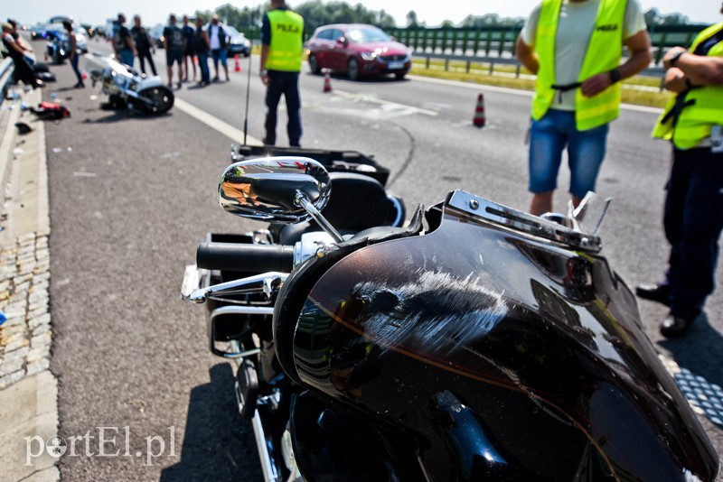 Wypadek motocyklisty na S7 zdjęcie nr 203677