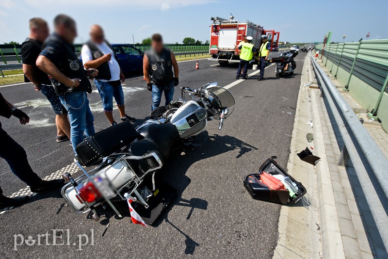 Wypadek motocyklisty na S7 zdjęcie nr 203684