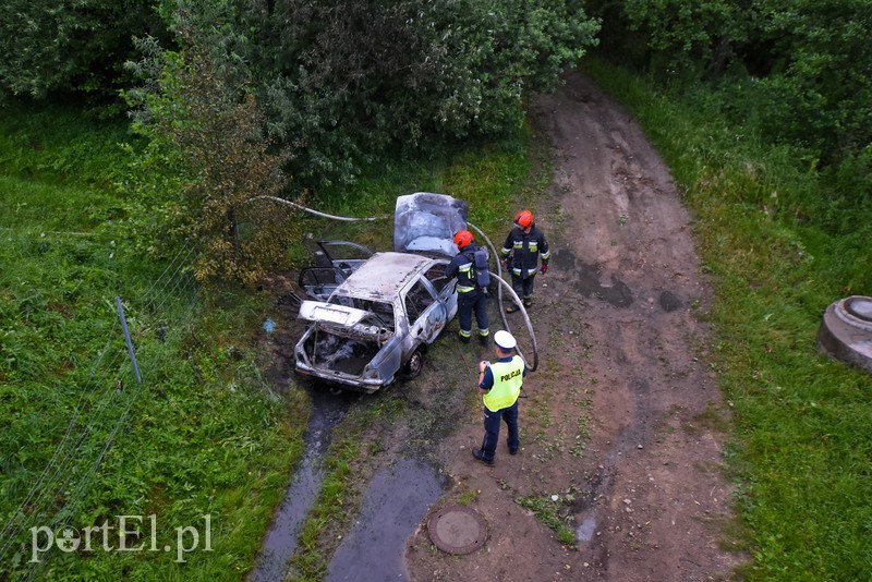 Porzucony nissan spłonął pod trasą S22 zdjęcie nr 203755