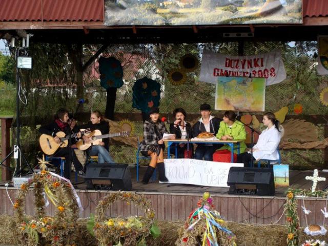 Dożynkowe święto z kuglarzami w tle zdjęcie nr 17489