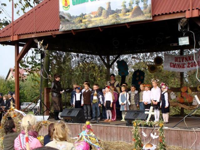 Dożynkowe święto z kuglarzami w tle zdjęcie nr 17481