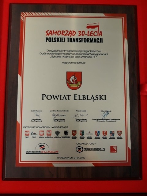 Powiat Elbląski Samorządem 30-lecia Polskiej Transformacji zdjęcie nr 220089