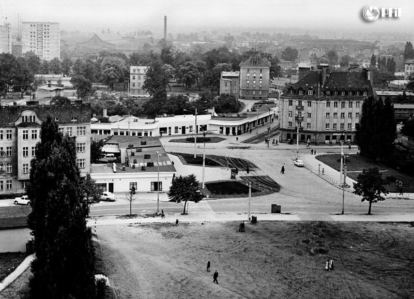 Widok na ul. 3 Maja, Nitschmanna i Groblę św. Jerzego