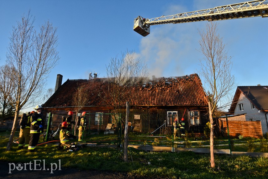 Pożar domu w Wiśniewie, z ogniem walczyło 34 strażaków zdjęcie nr 223091