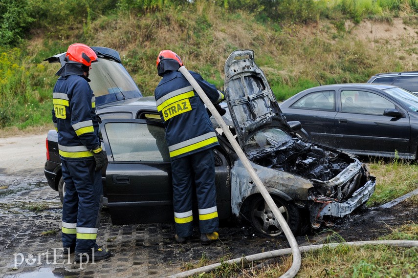 Pożar opla na ul. Łęczyckiej zdjęcie nr 228206