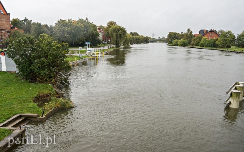 W rzece Elbląg poziom wody przekroczył stan alarmowy zdjęcie nr 231564