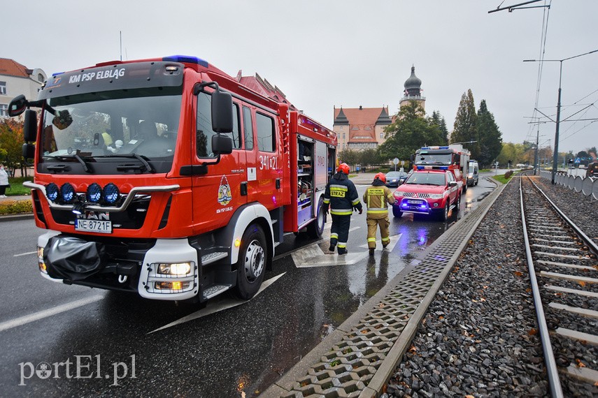 Wypadek na ul. Grota Roweckiego, audi przewróciło się na bok zdjęcie nr 232439