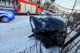 Zderzenie forda z jaguarem na ul. Browarnej