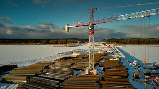 Atak zimy nie opóźnił prac na Mierzei