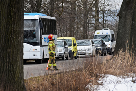 54-latek uderzył renault w drzewo