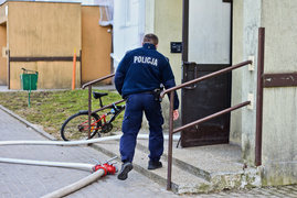 Pożar w bloku przy Andersa, zmarła 71-latka