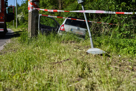 22-latek uderzył w latarnię na ul. Mazurskiej