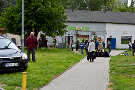 Pożar budynku usługowego na Zawadzie