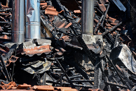 Pożar piekarni w Milejewie