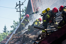 Pożar piekarni w Milejewie