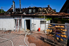 Pożar piekarni w Milejewie