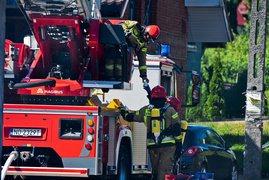 Pożar piekarni w Milejewie