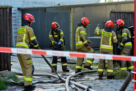 Pożar lakierni przy Grochowskiej