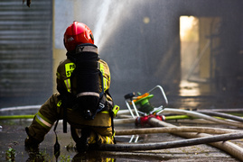 Pożar lakierni przy Grochowskiej