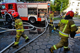 Pożar lakierni przy Grochowskiej