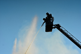 Pożar lakierni przy Grochowskiej