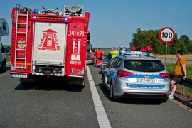 Kolizja renault z fiatem na S7. Utrudnienia w ruchu