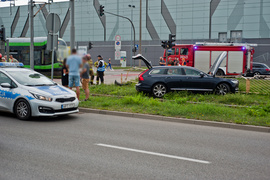 Zderzenie citroena z volvo na ul. Węgrowskiej