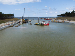 Kanał żeglugowy na Mierzei już jest pogłębiany